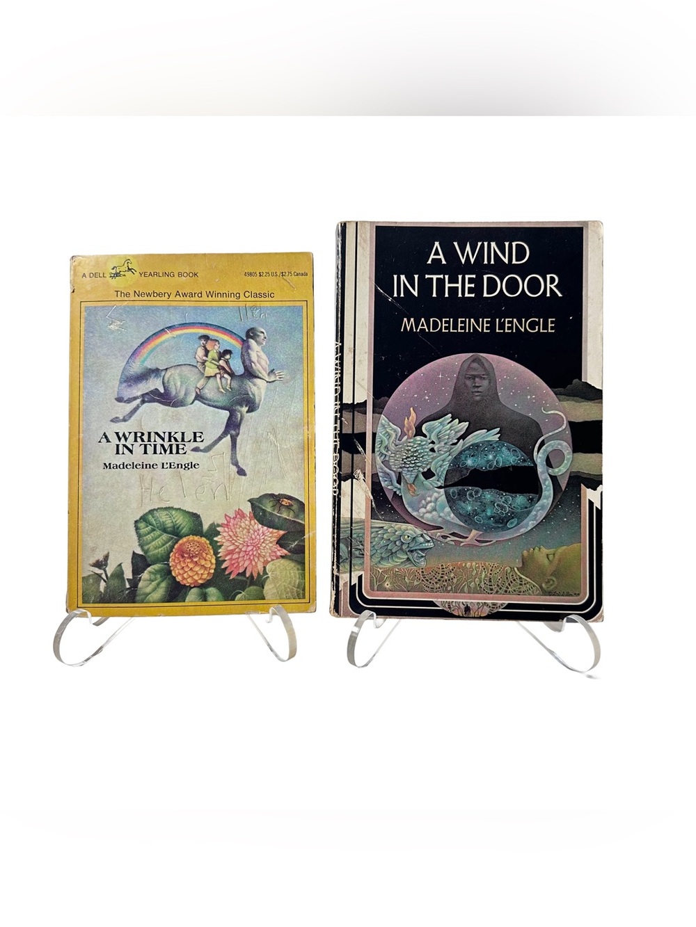 Madeline L’Engle Book Lot A Wrinkle In Time Yearling  A Wind In The Door Farrar